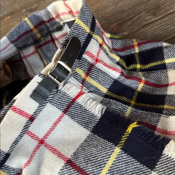 Cobra Kilt vintage tartan plaid wrap kilt midi skirt pinned EVC size XS - Picture 7 of 10